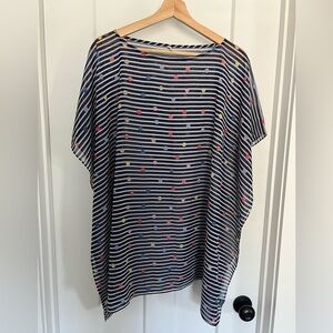 Joules: Lightweight Cover, Navy Stripe & Bright Spots: One Size